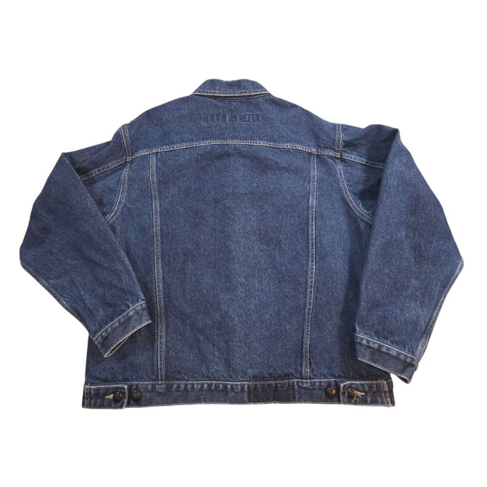 Marithe Francois Girbaud Baggy Men's Denim Trucker Jacket Y2K Vintage Size XL - Picture 7 of 11